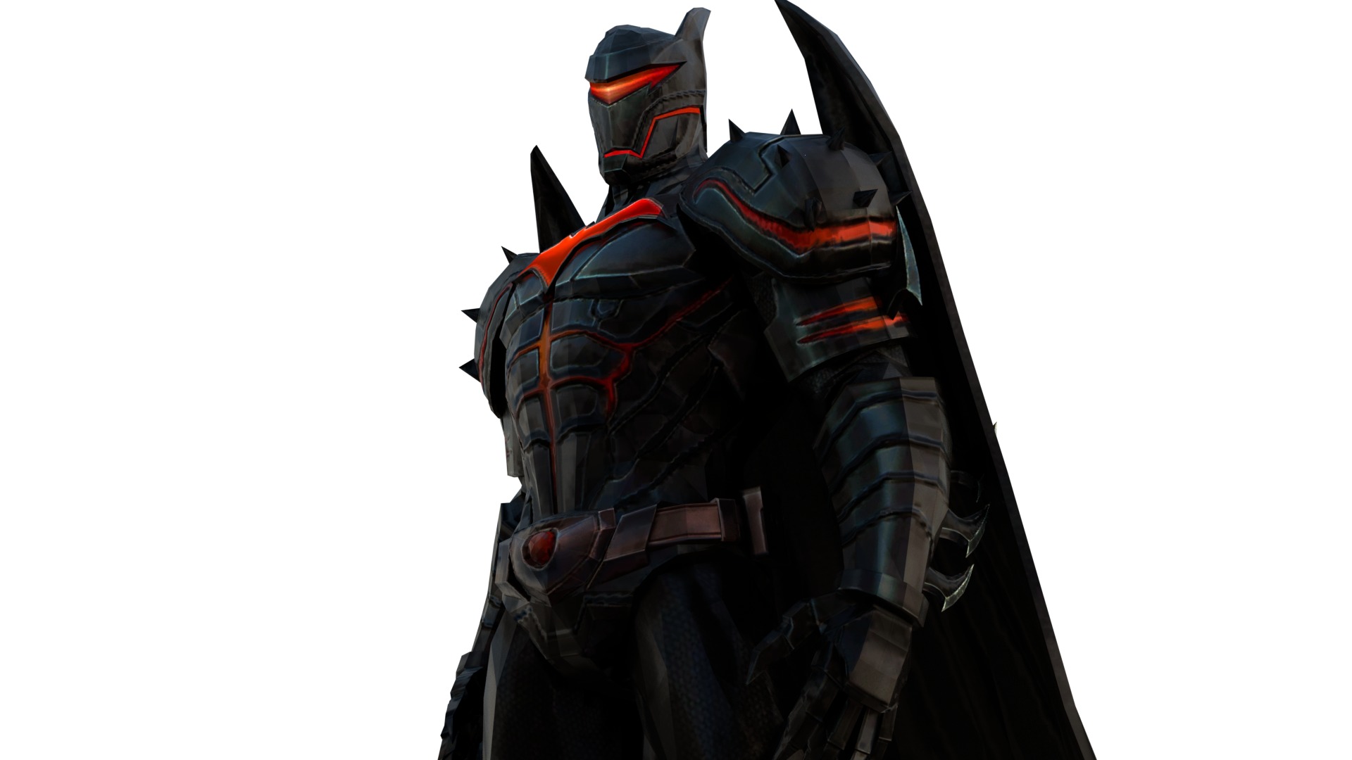 Hellbat Armor 3D Model Rigged Game-Ready Character Low-poly 3D model_7