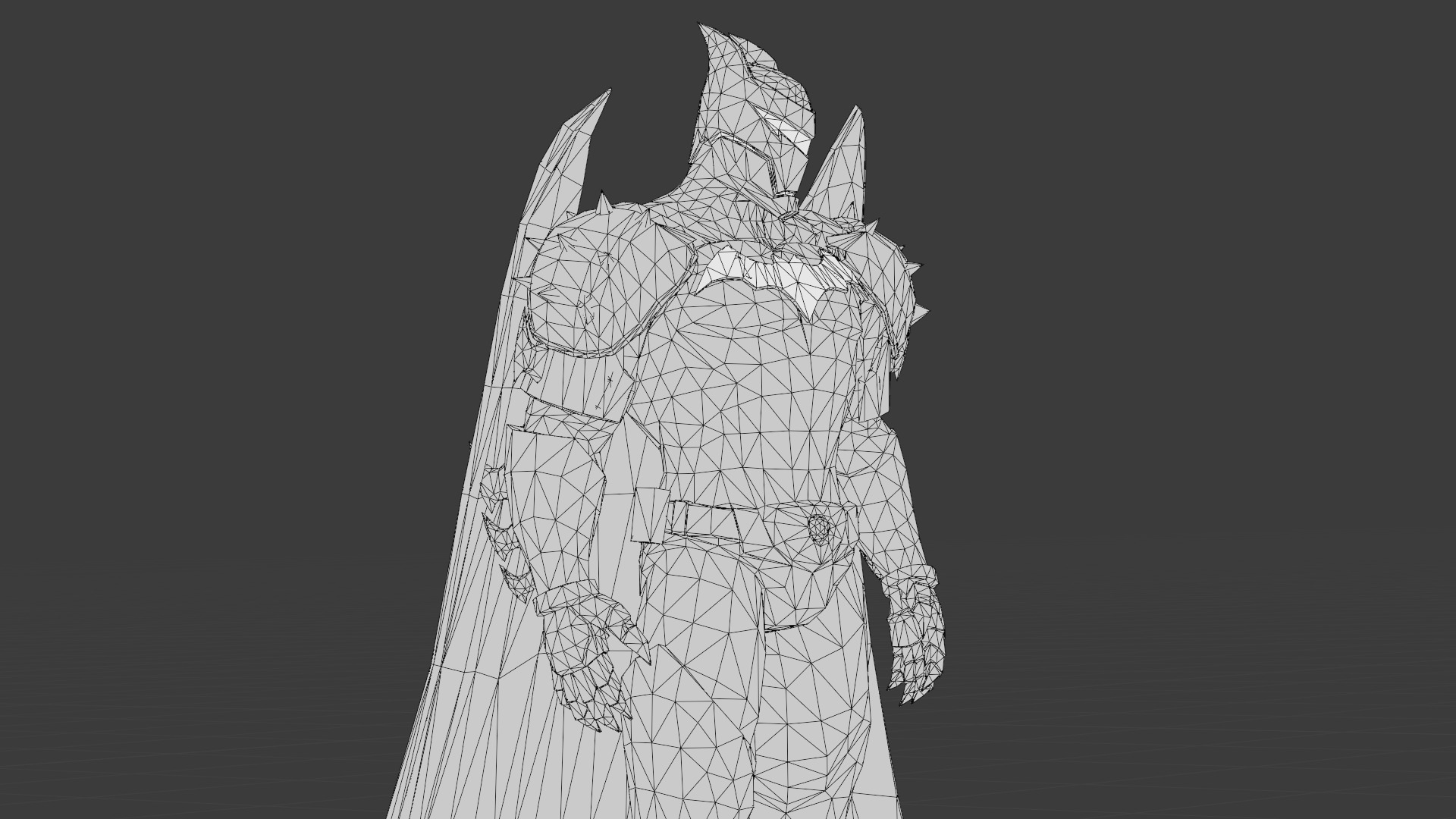 Hellbat Armor 3D Model Rigged Game-Ready Character Low-poly 3D model_32