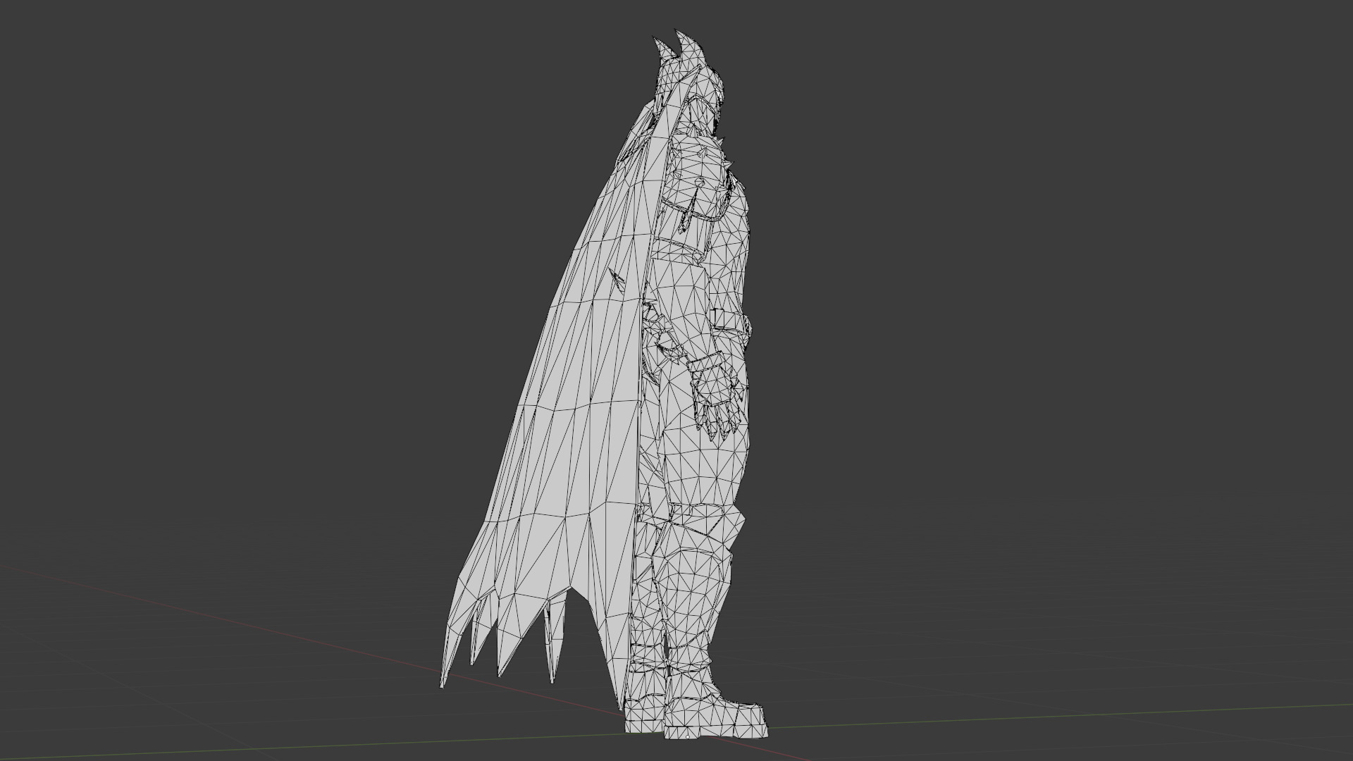 Hellbat Armor 3D Model Rigged Game-Ready Character Low-poly 3D model_30