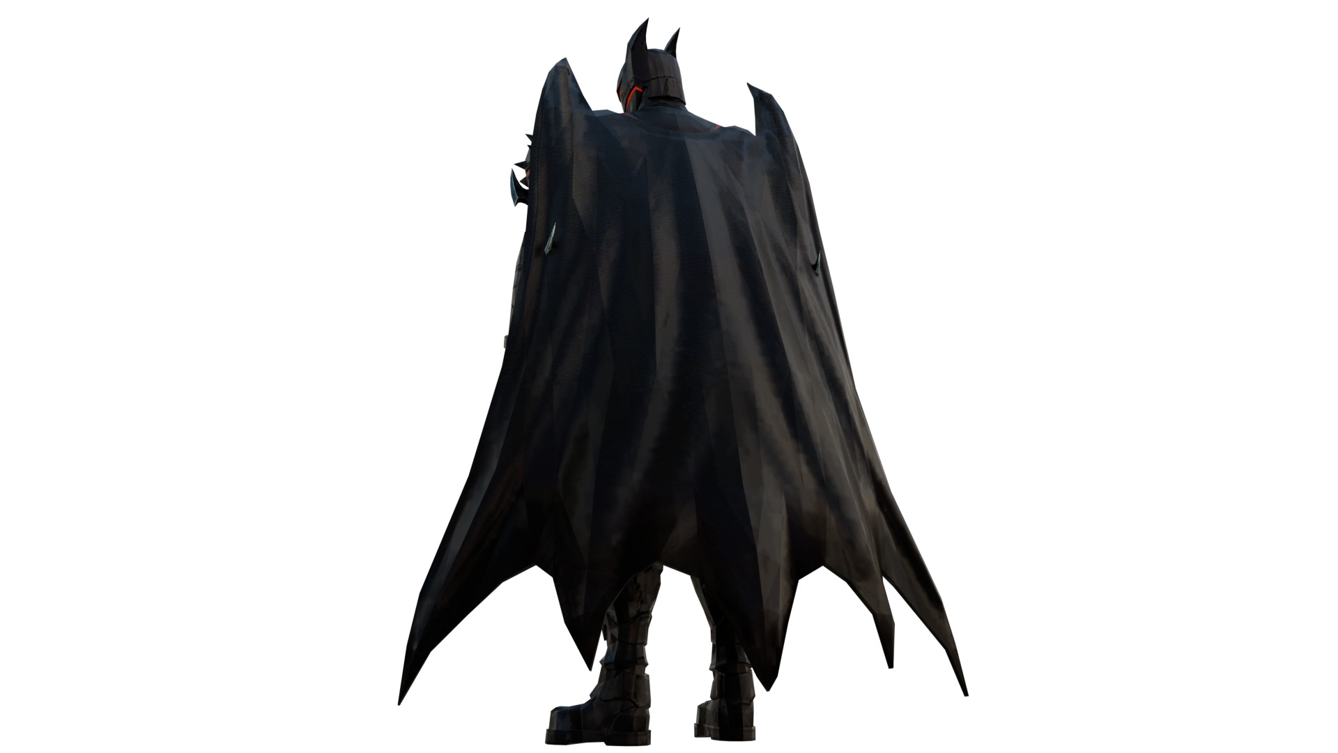 Hellbat Armor 3D Model Rigged Game-Ready Character Low-poly 3D model_2