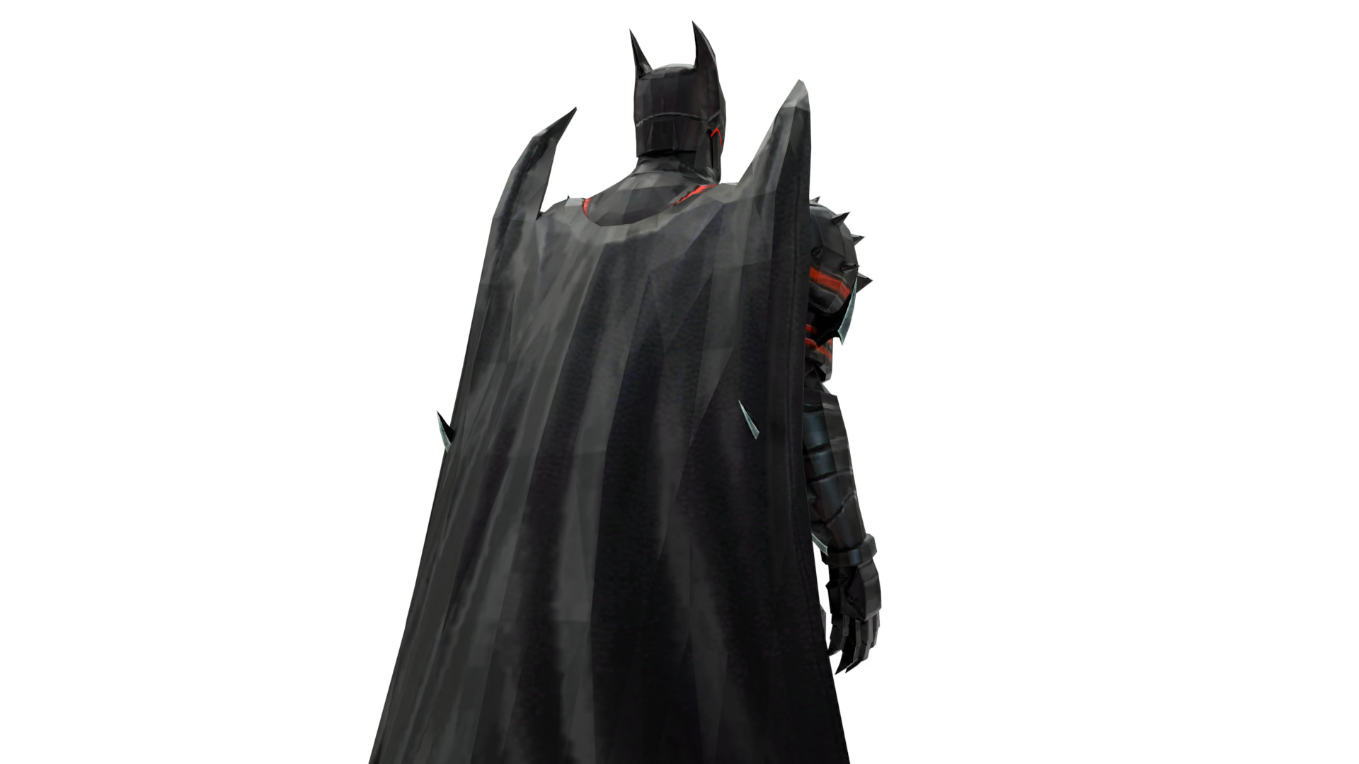 Hellbat Armor 3D Model Rigged Game-Ready Character Low-poly 3D model_9