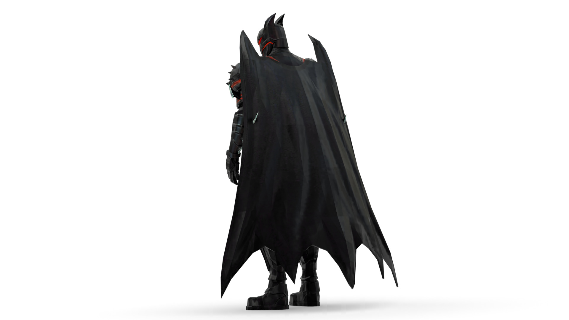 Hellbat Armor 3D Model Rigged Game-Ready Character Low-poly 3D model_6