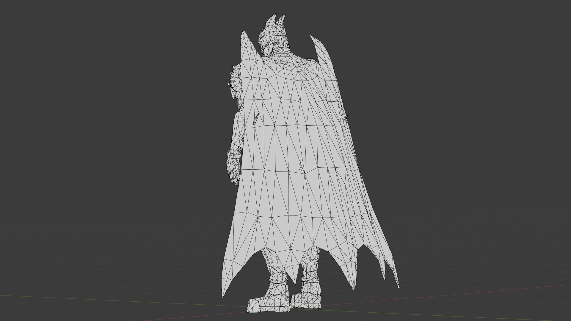 Hellbat Armor 3D Model Rigged Game-Ready Character Low-poly 3D model_31