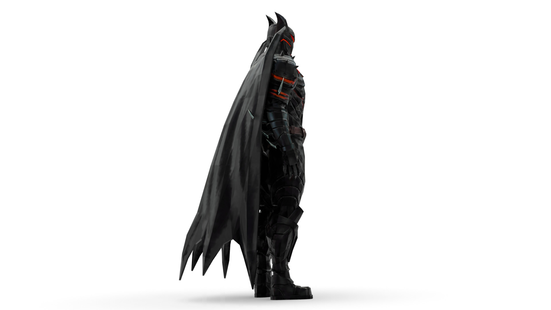 Hellbat Armor 3D Model Rigged Game-Ready Character Low-poly 3D model_8