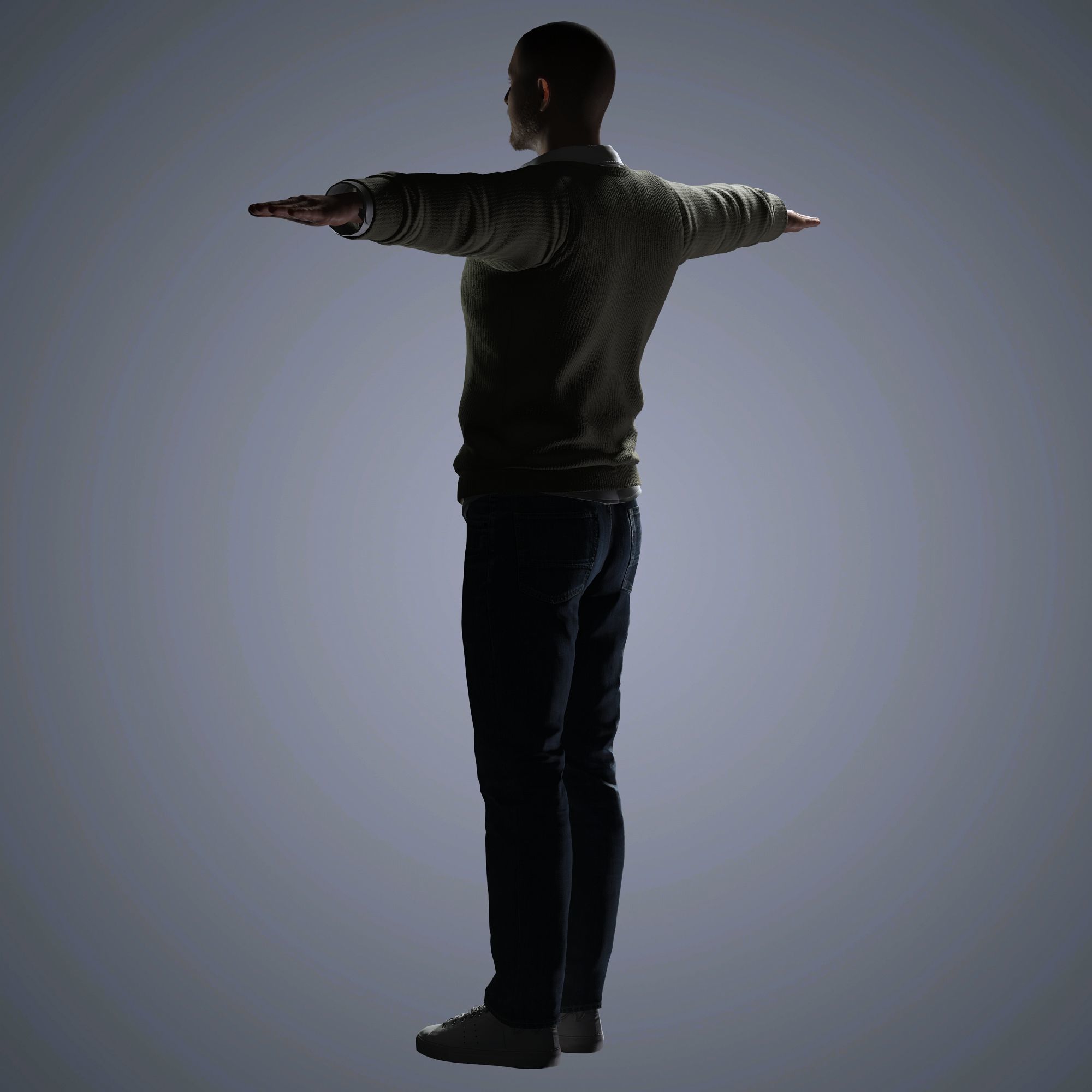 Aaron Paul Character Low-poly 3D model_14