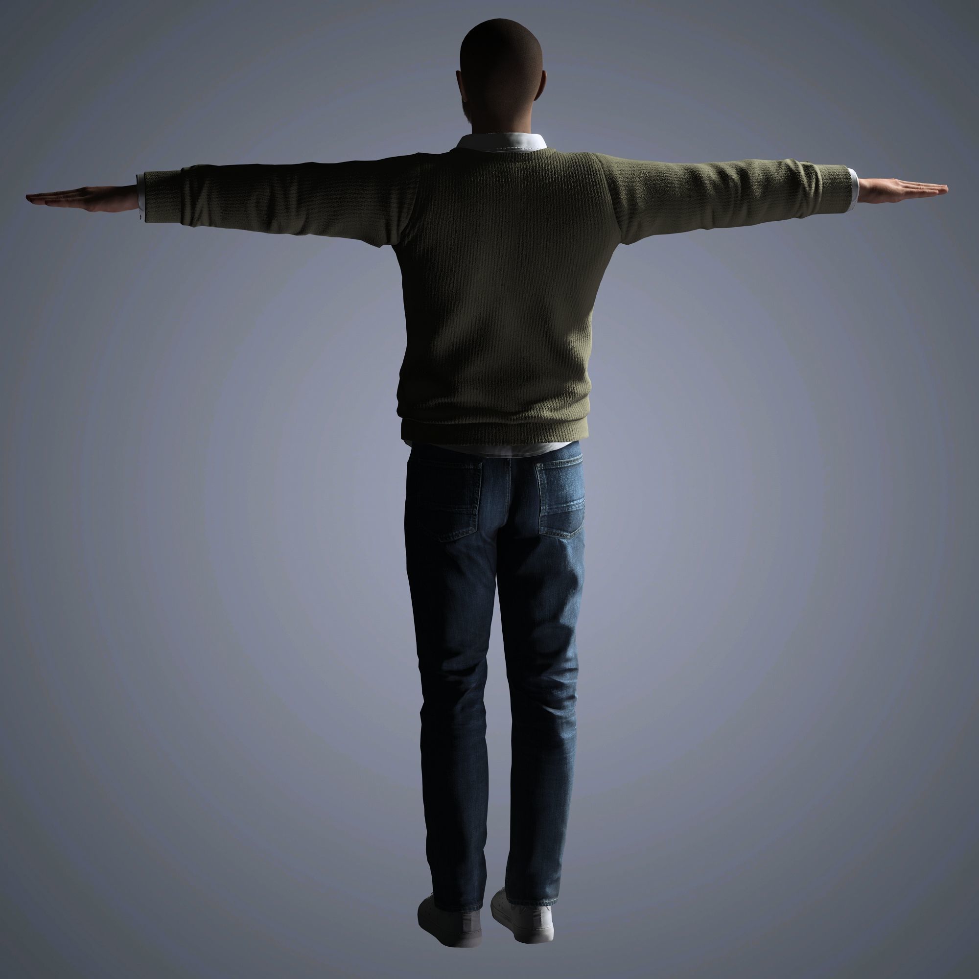 Aaron Paul Character Low-poly 3D model_15