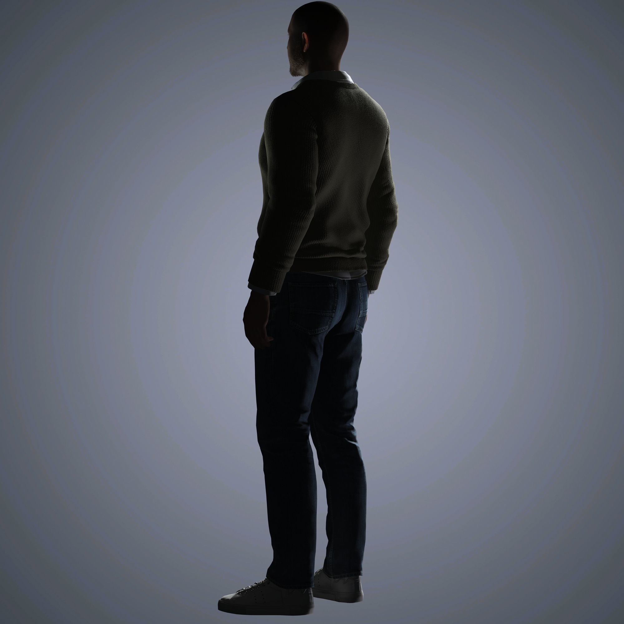 Aaron Paul Character Low-poly 3D model_8