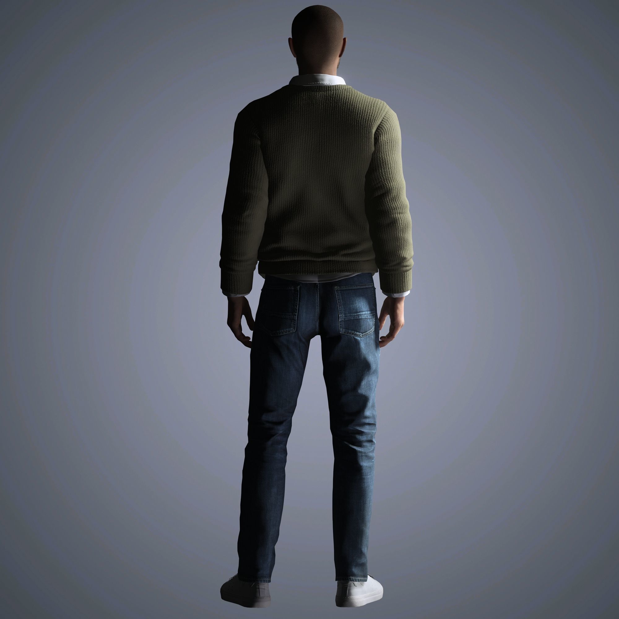 Aaron Paul Character Low-poly 3D model_9