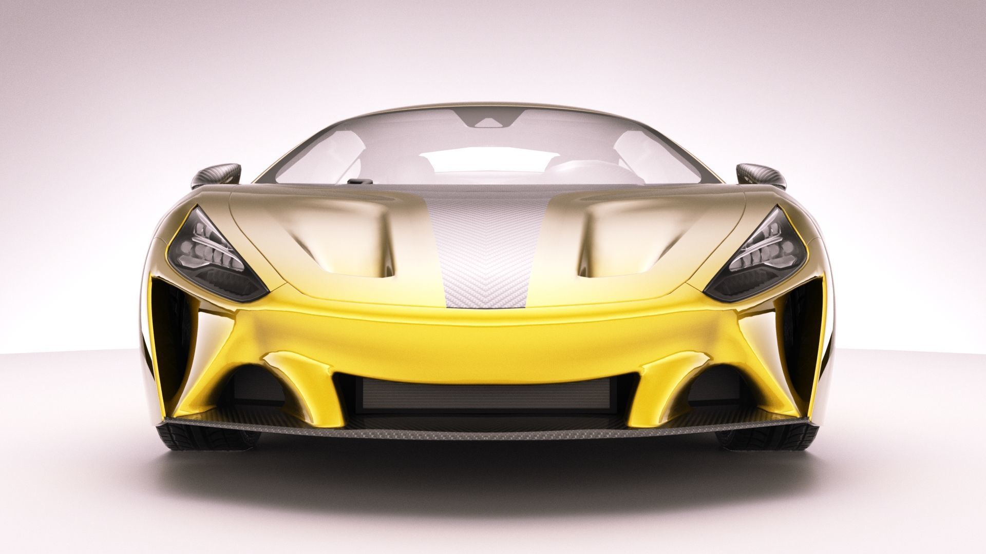 Generic Supercar v19 petrol version Low-poly 3D model_2