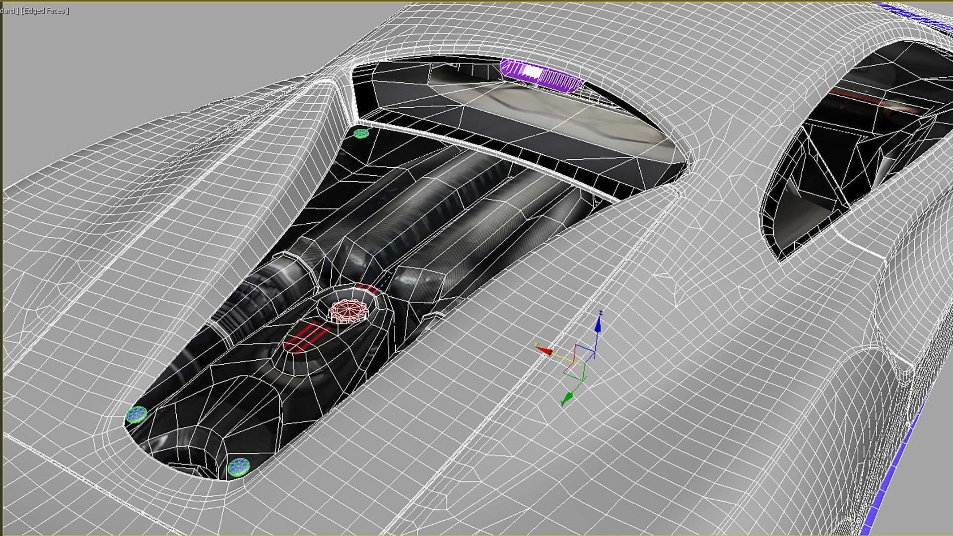 Generic Supercar v19 petrol version Low-poly 3D model_12