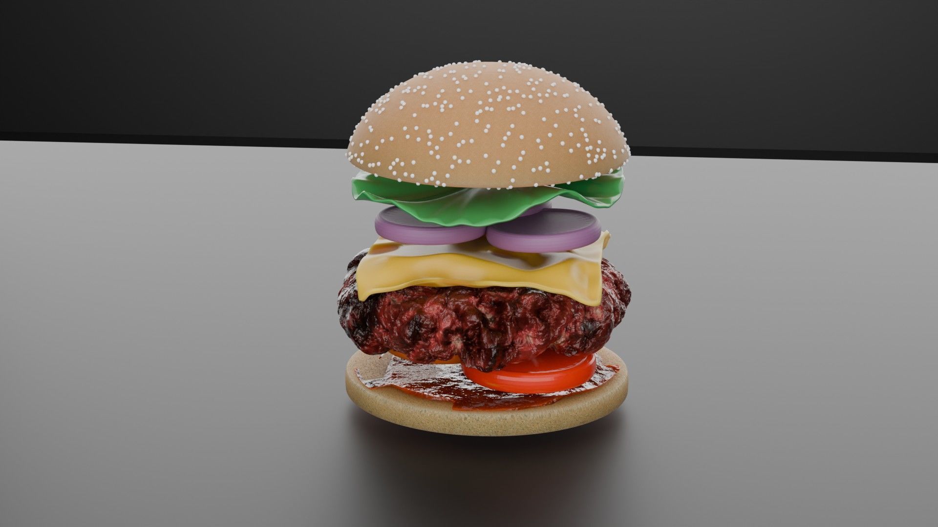  Burger 3D Model Free 3D model_3