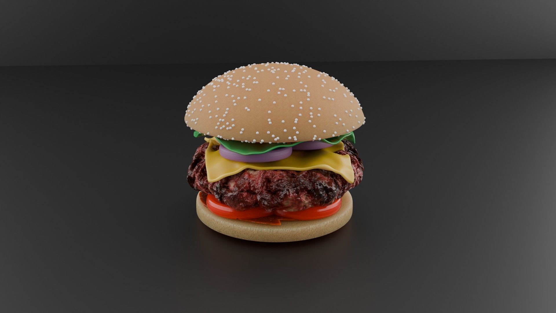  Burger 3D Model Free 3D model_2