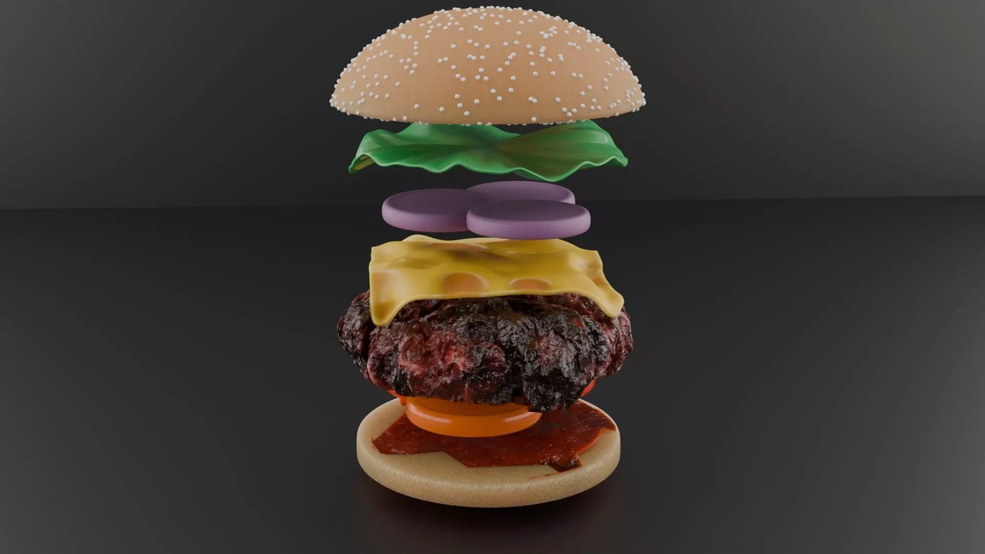  Burger 3D Model Free 3D model_0