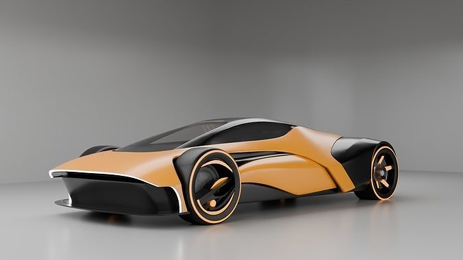 Concept Racing Car 3D Model Low-poly 3D model