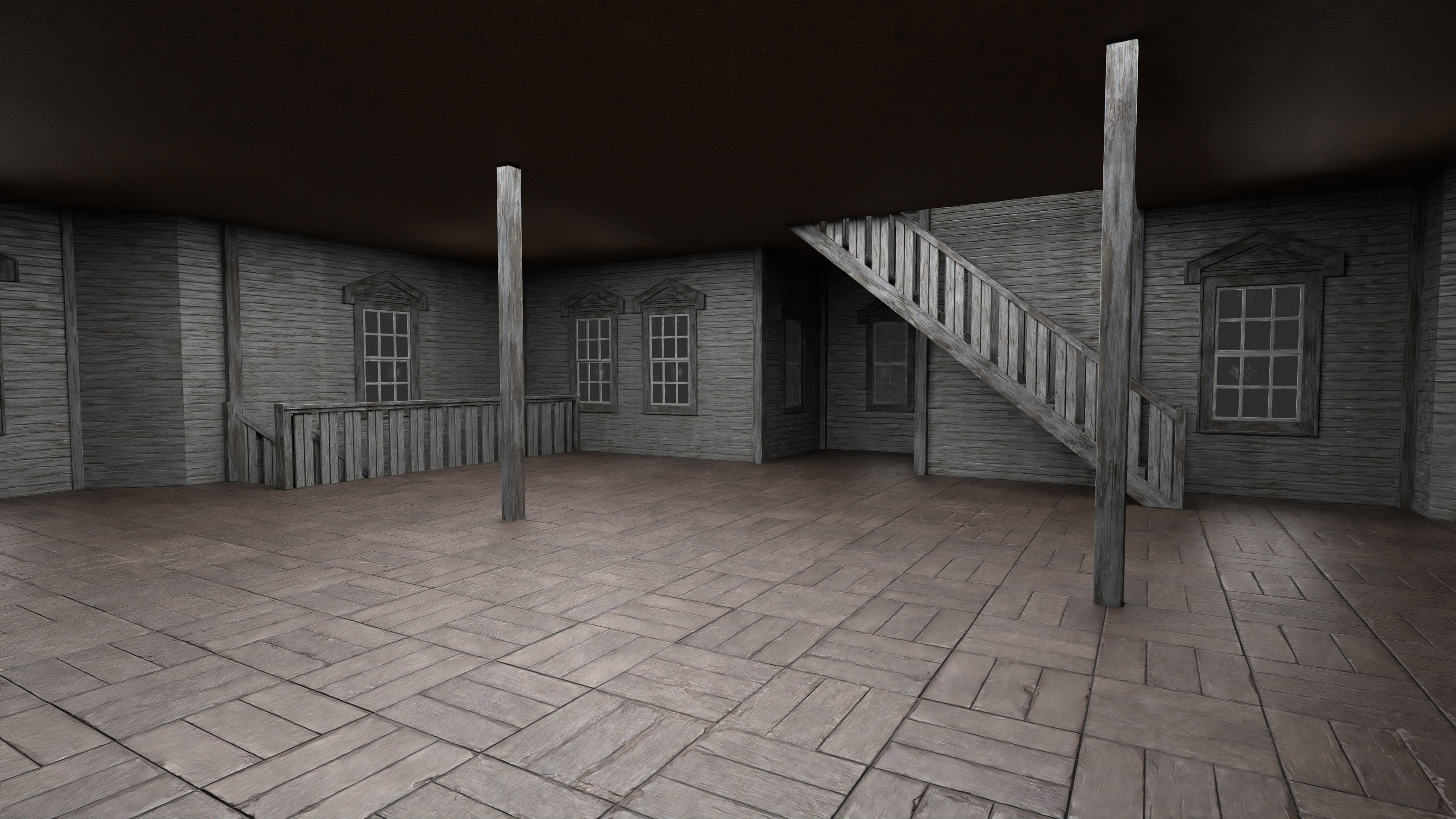 Old Abandoned House 1 3D model_9