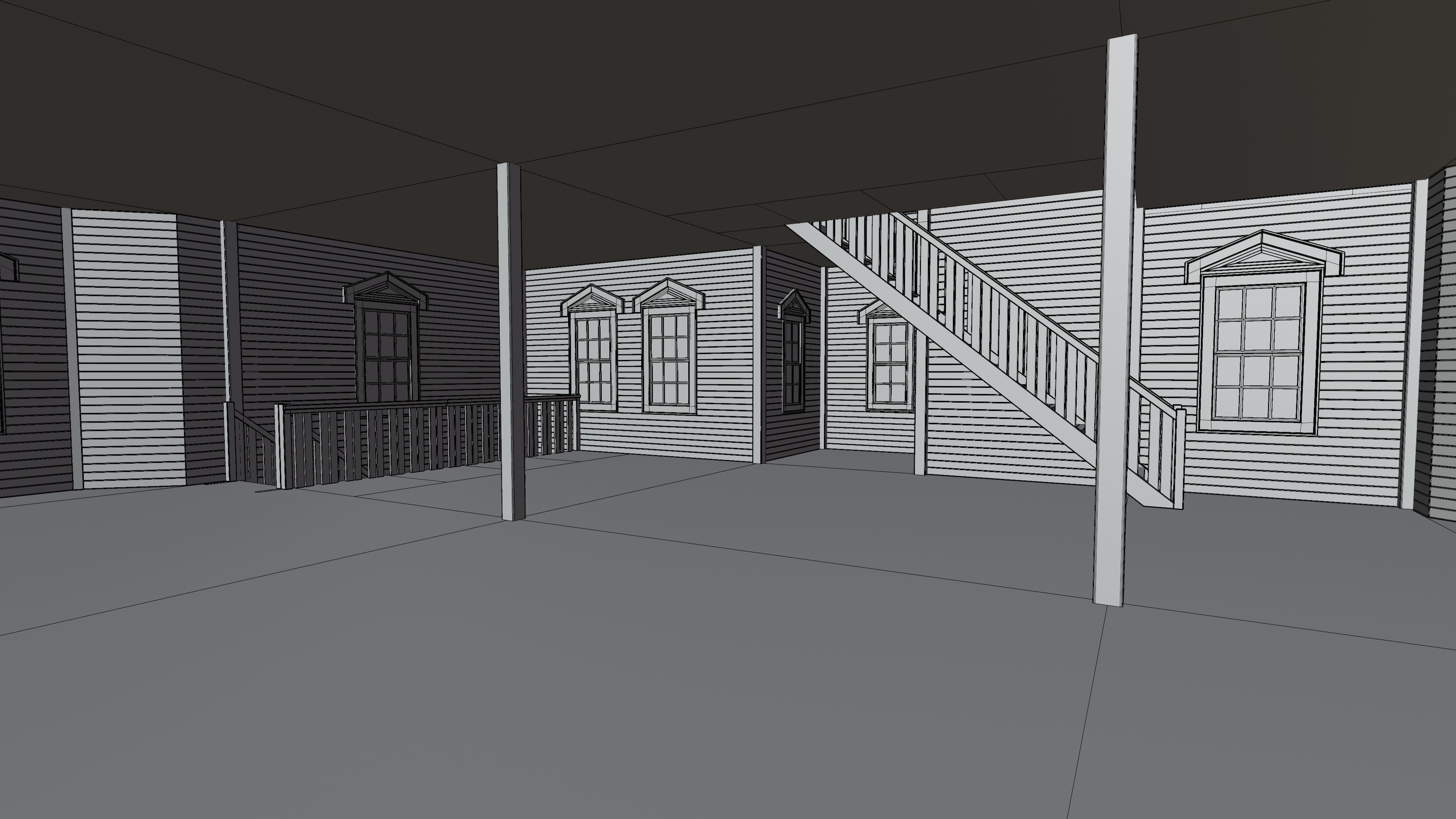 Old Abandoned House 1 3D model_14