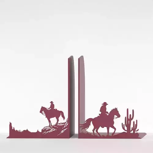 Cowboy Bookends 3D print model