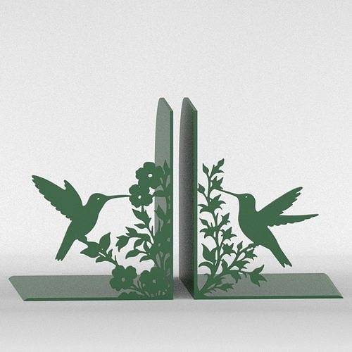 Hummingbirds Bookends 3D print model