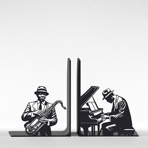 Jazz Bookends 3D print model