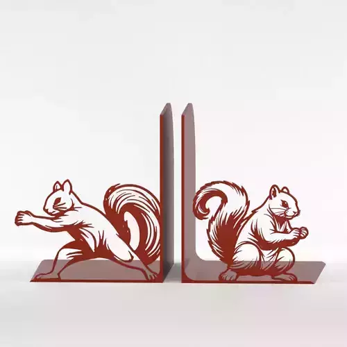 Qi Gong Squirrels Bookends 3D print model