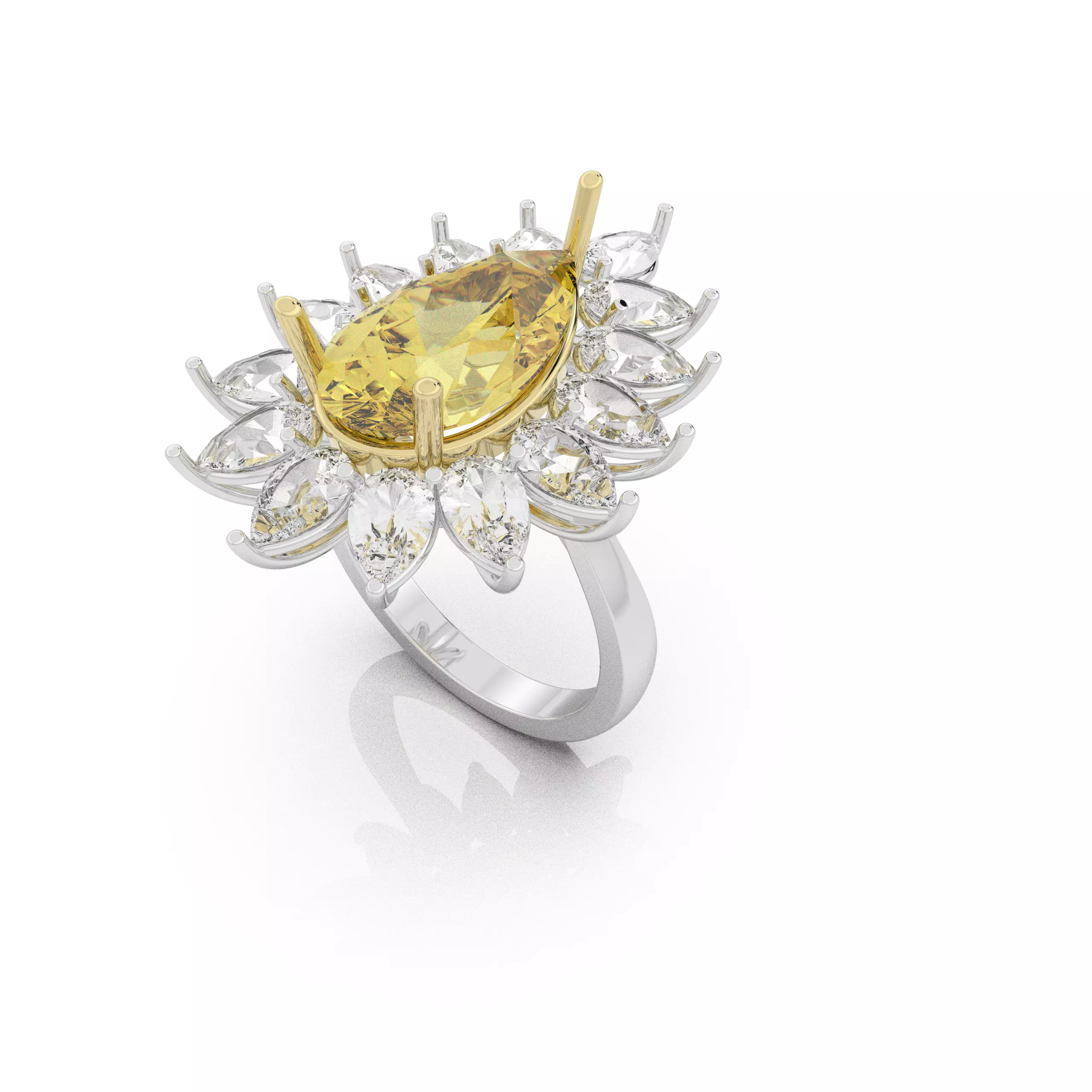 Pear Shape Ring 3D print model