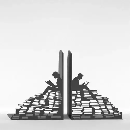 Too Many Books Bookends 3D print model