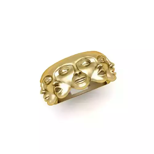 MULTI  FACE RING 3D print model