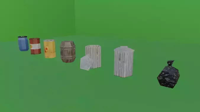 CONTAINERS - LOW POLY - PS1 RETRO STYLE