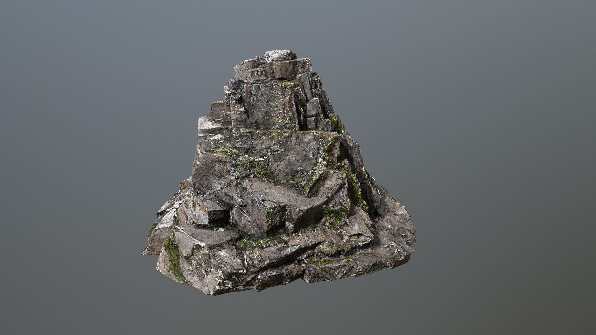 cliff rocks Low-poly 3D model_8