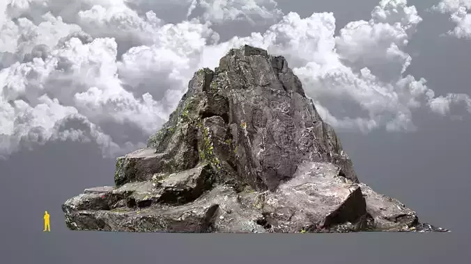 cliff rocks Low-poly 3D model