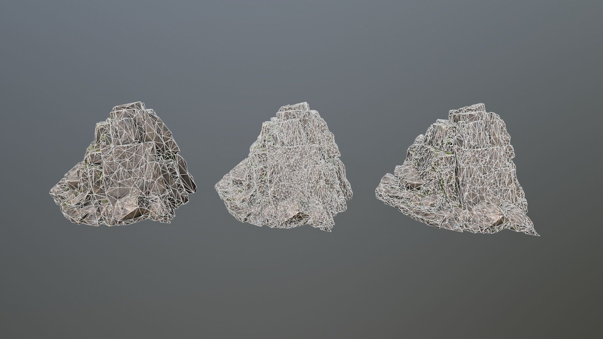 cliff rocks Low-poly 3D model_11
