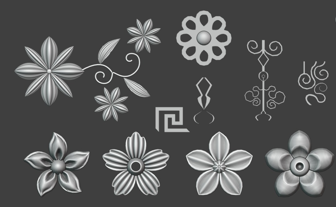 Floral Design Collection1 Low-poly 3D model_3