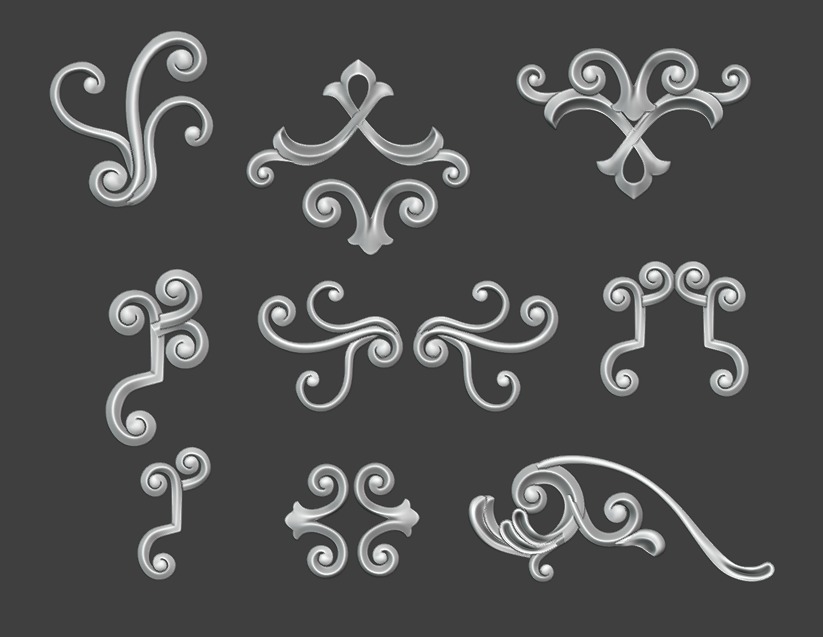 Floral Design Collection1 Low-poly 3D model_2