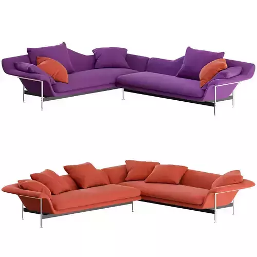 Esosoft Sofa L Shape 3D model