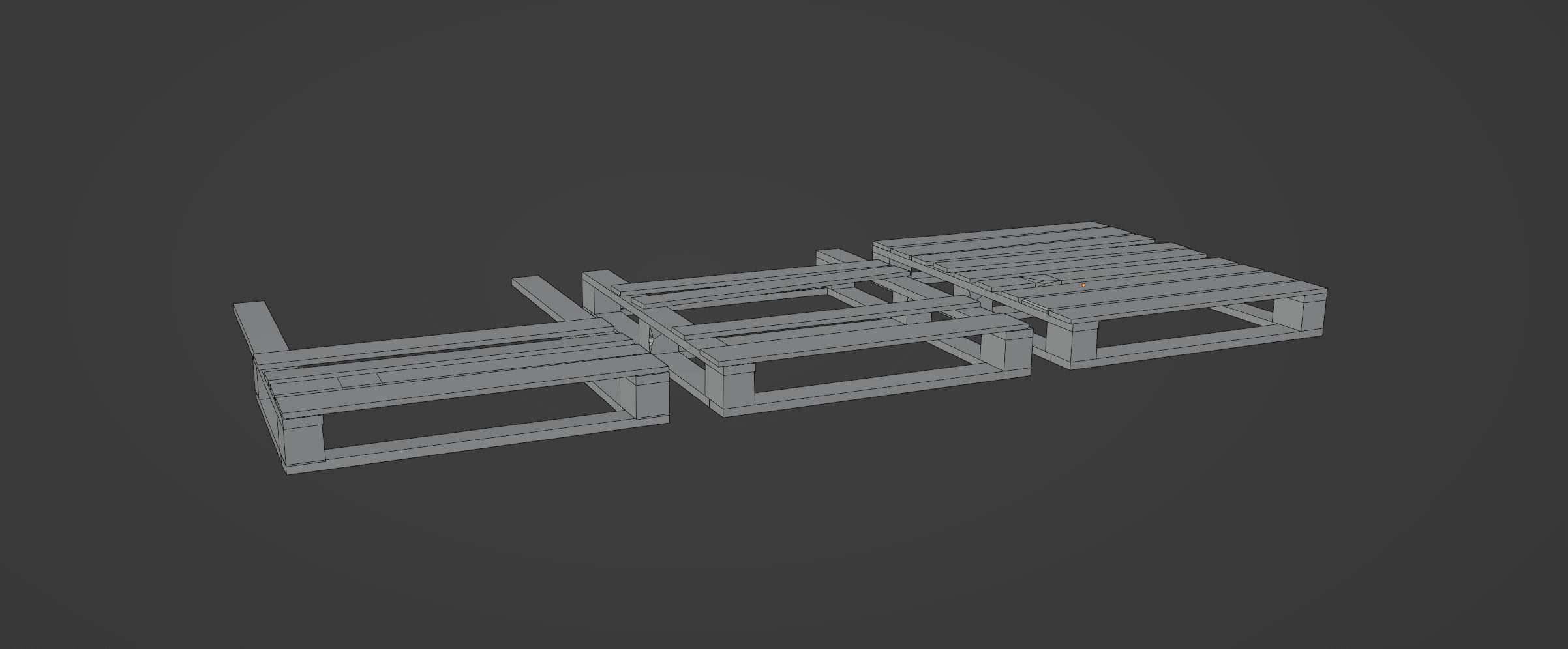 Free Wooden Pallets one full and two broken Free low-poly 3D model_15
