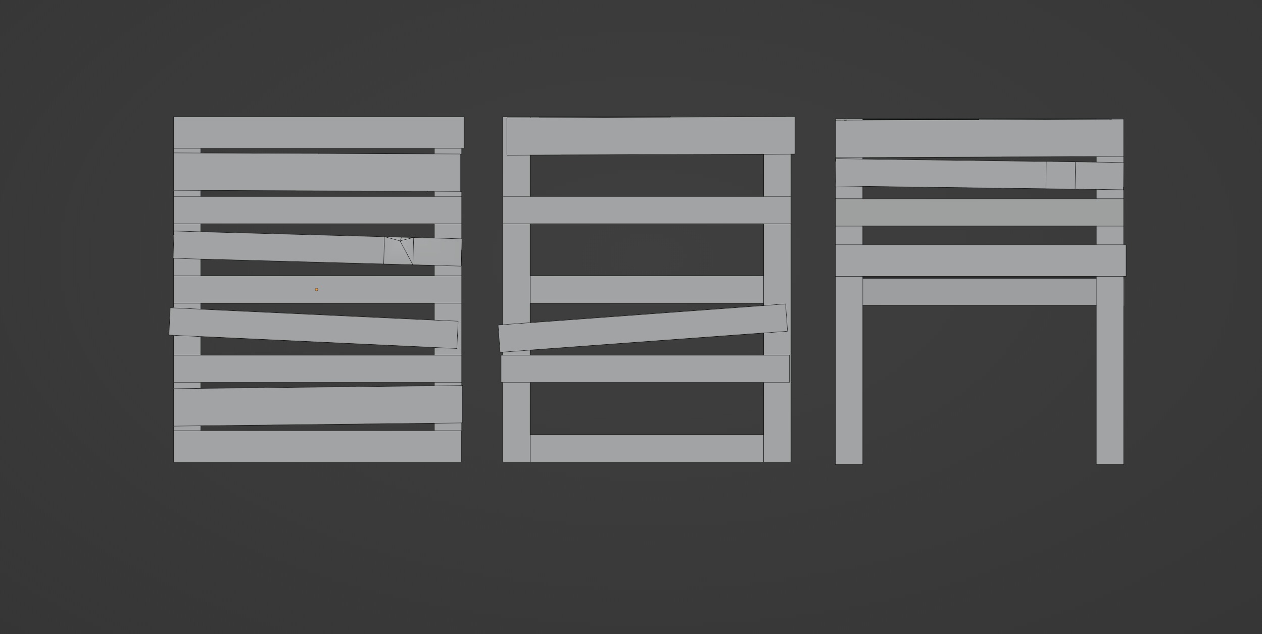 Free Wooden Pallets one full and two broken Free low-poly 3D model_14