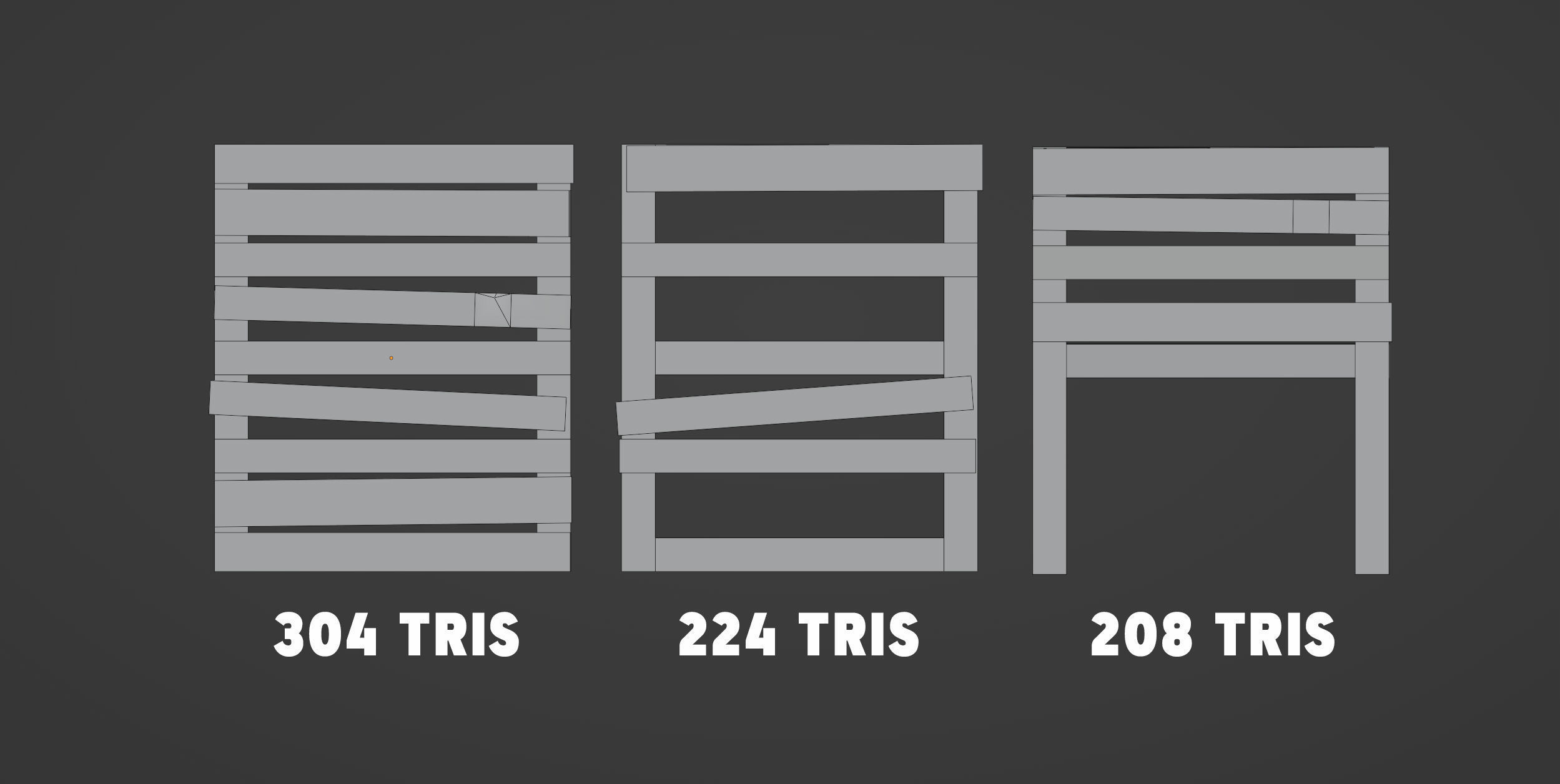 Free Wooden Pallets one full and two broken Free low-poly 3D model_2
