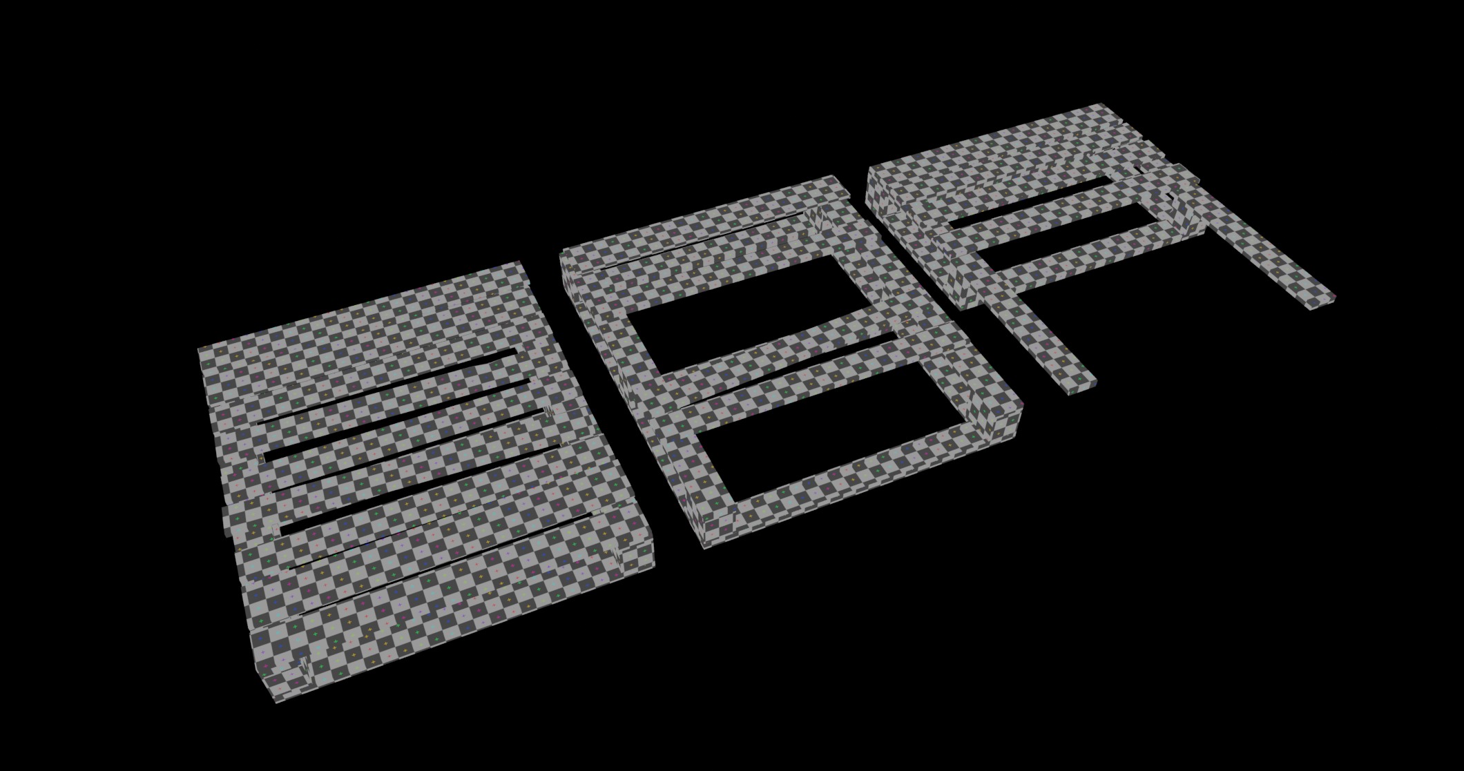 Free Wooden Pallets one full and two broken Free low-poly 3D model_17