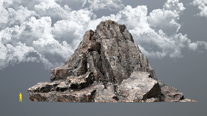 cave rocks Low-poly 3D model