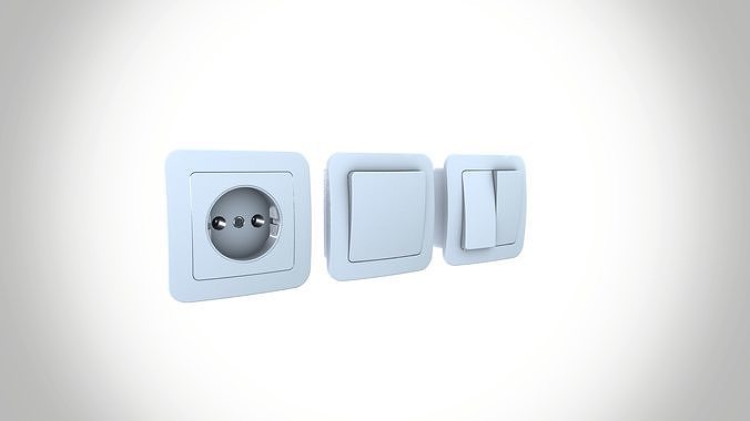 Socket Switches Low-poly 3D model