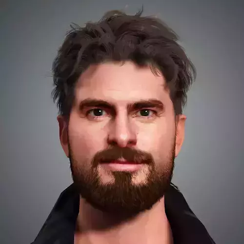 Andrew Garfield Character Low-poly 3D model