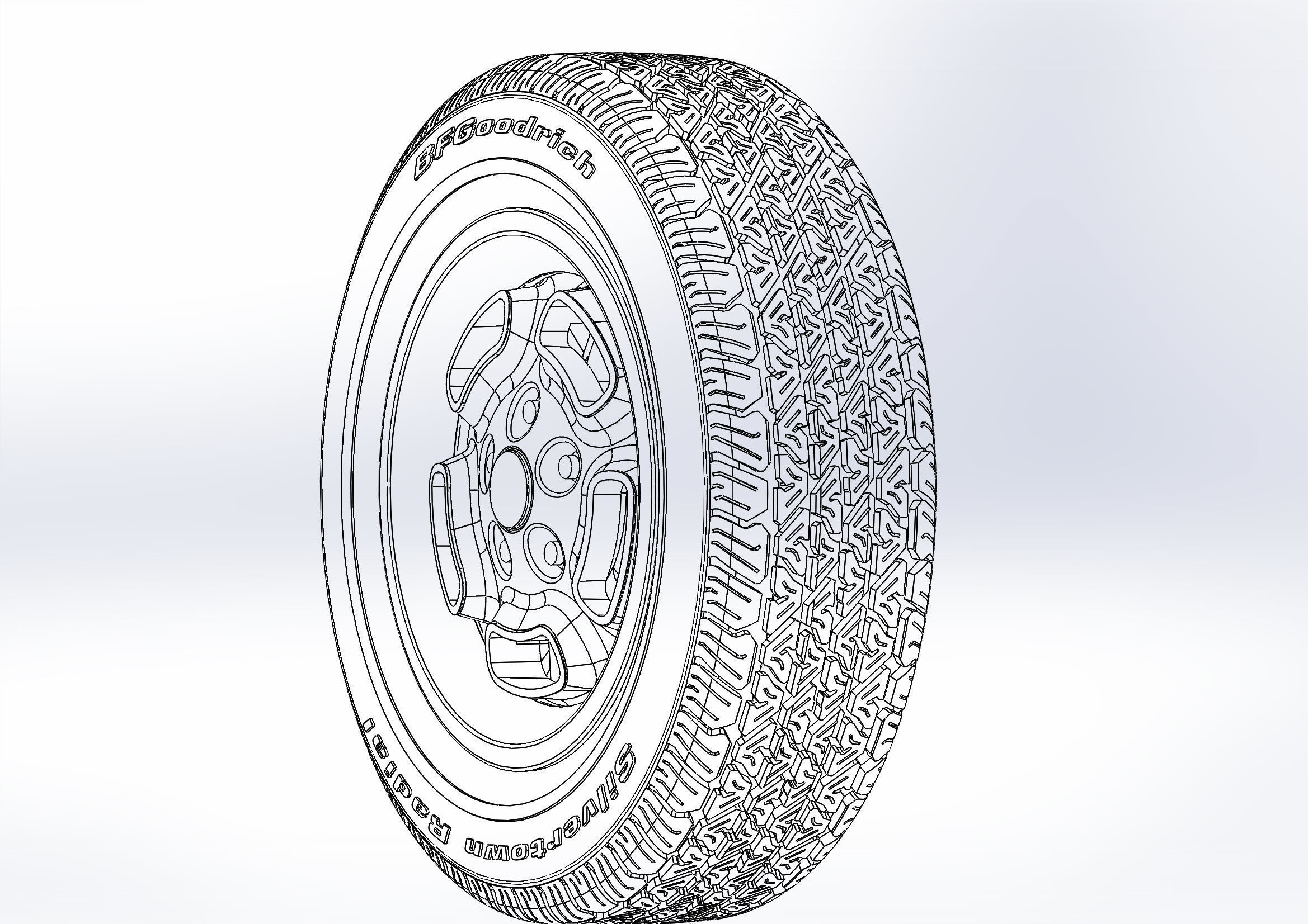 Wheels Kelsey-Hayes W23 recall for scale model 3D print model_4