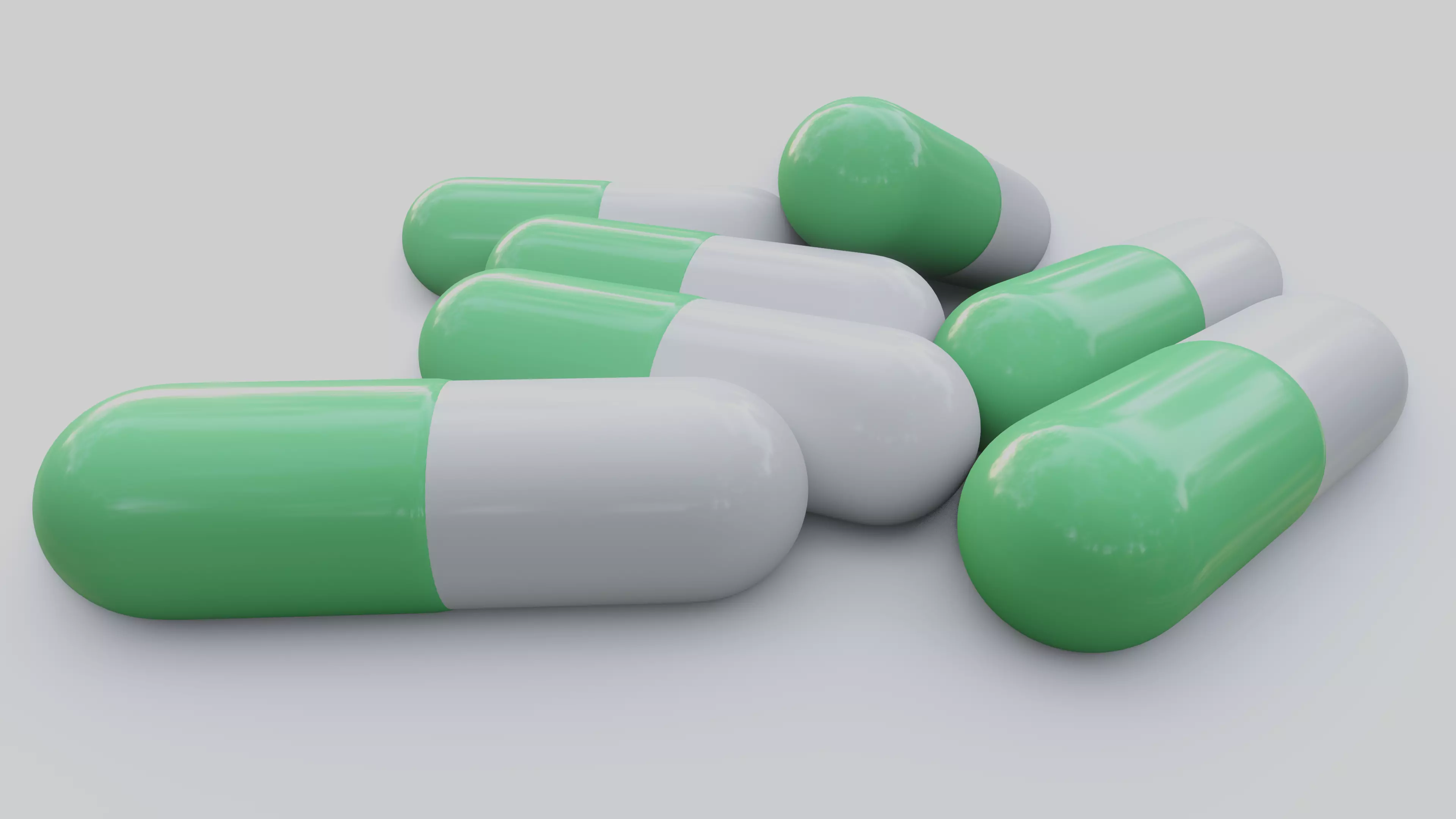 The Pills Green and White Color 3D model_0