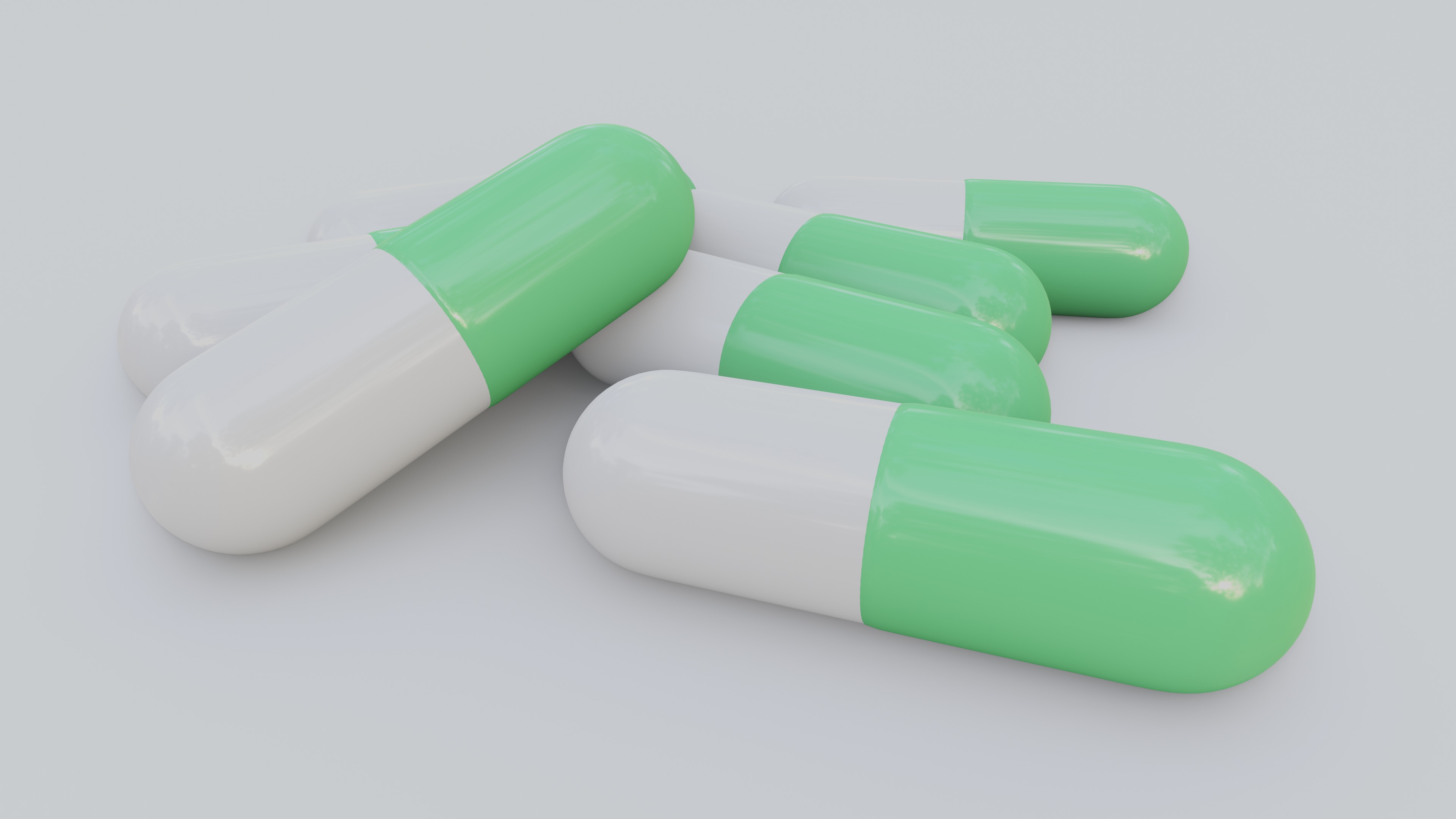 The Pills Green and White Color 3D model_3