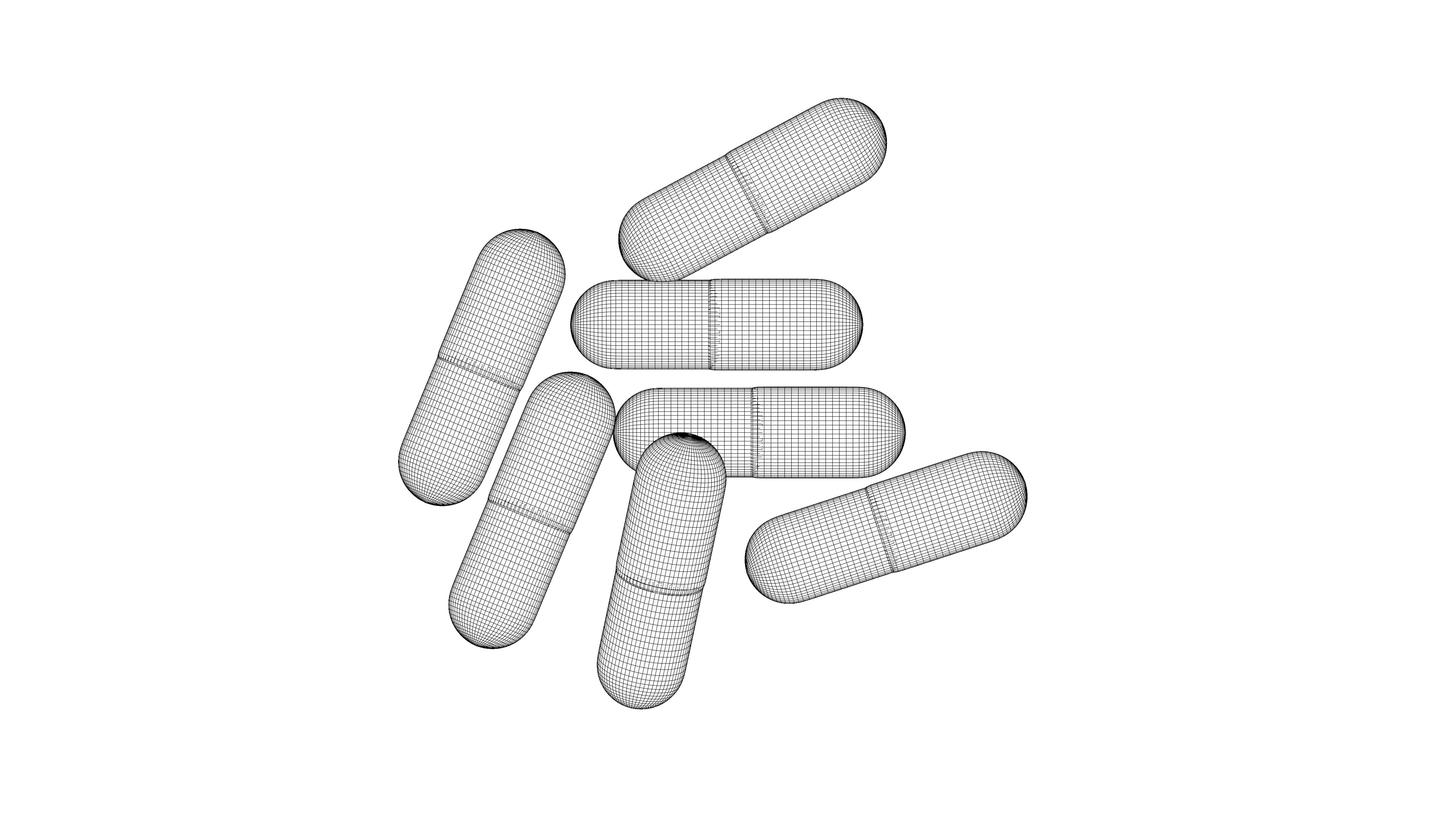 The Pills Green and White Color 3D model_4