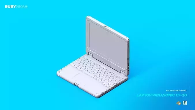 Laptop Panasonic CF-20 Free 3D model
