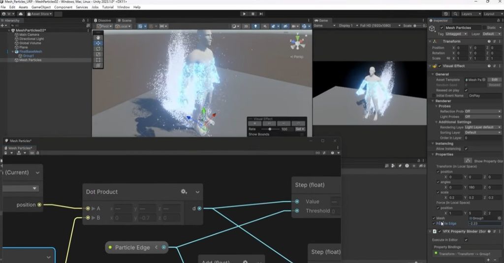 Unity VFX Graph - Model Edges Bursts 3D model_3