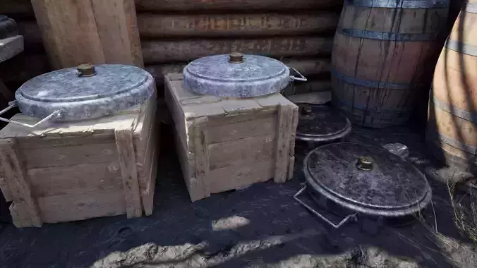 German Tellermine 35 Anti-Tank Mine 3D model