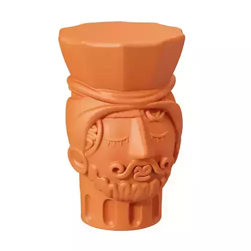 Terracotta Testa Di Moro Man Stool by Seletti