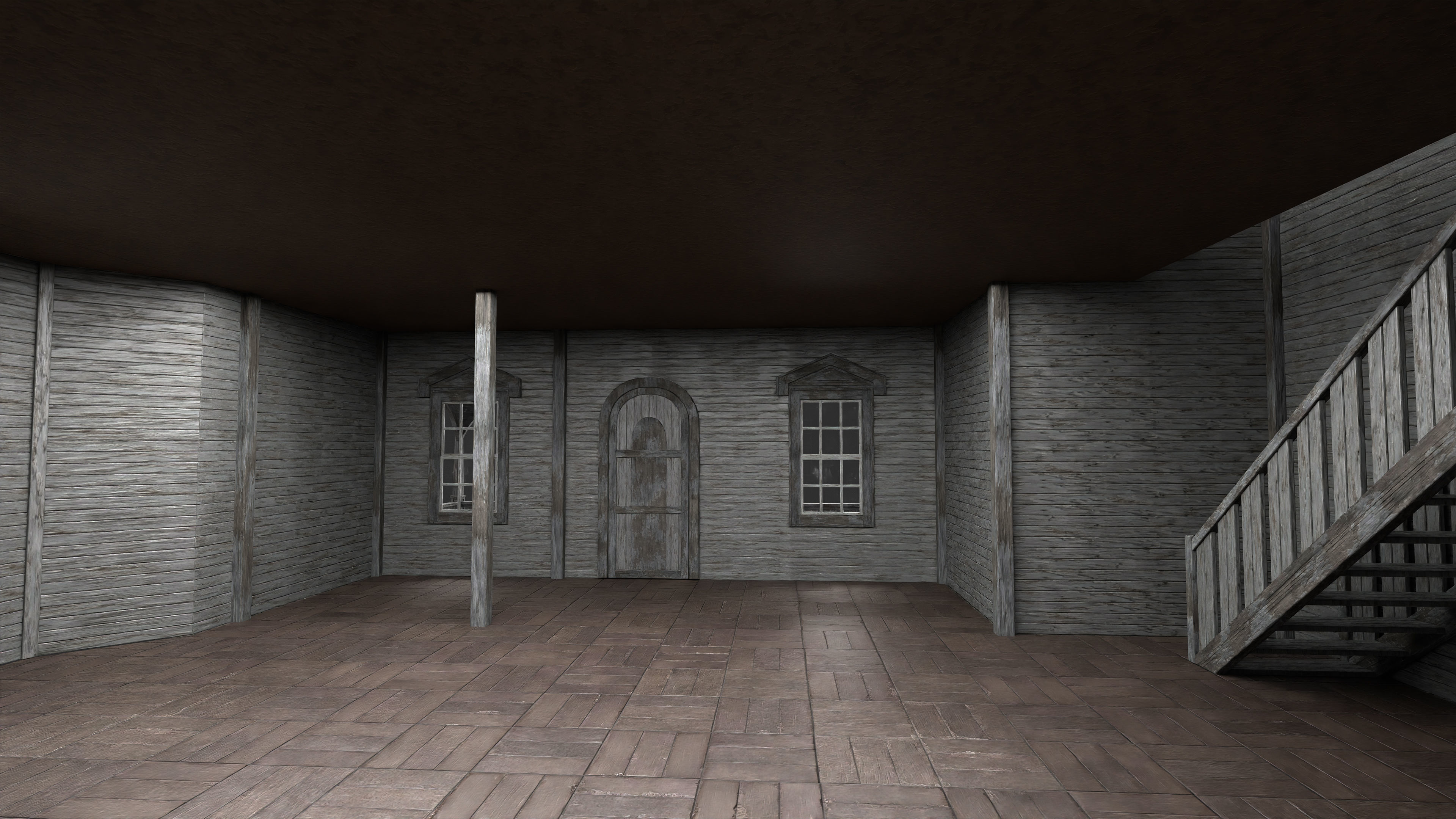 Old Abandoned House 2 3D model_7